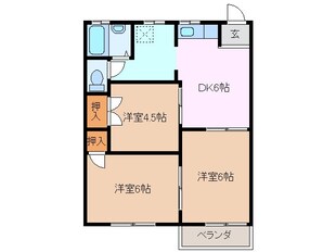 高茶屋駅 徒歩24分 2階の物件間取画像